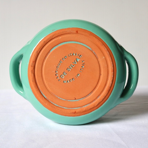 De Silva Covered Terracotta Glazed Small Ceramic Casserole Baking Dish Turquoise - Picture 7 of 9